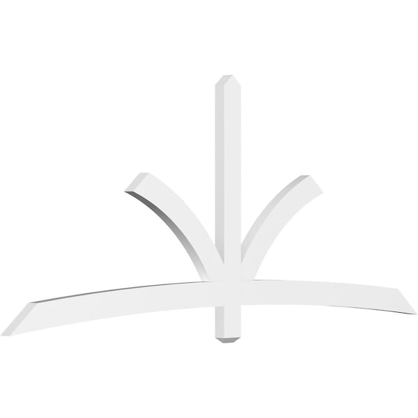 Ekena Millwork Davenport Architectural Grade PVC Gable Bracket, 96"W x 40"H x 2"D x 4"F, 10/12 Pitch GBP096X40X0204DAV00 - main
